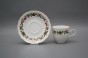 Coffee cup 0,18l and saucer Ofelia Christmas holly CL č.2