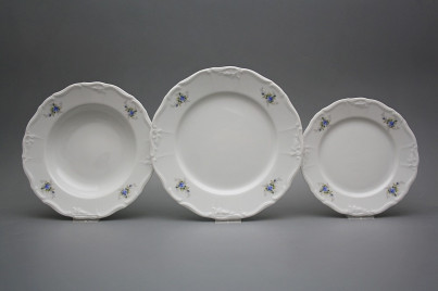 Plate set Marie Louise Light blue roses 12-piece EBB č.1