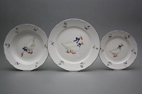 Plate set Rokoko Geese 12-piece FML