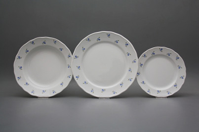 Plate set Rokoko Forget-me-not Sprays 18-piece ABB č.1