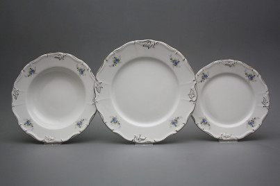 Plate set Marie Louise Light blue roses 36-piece EPL č.1