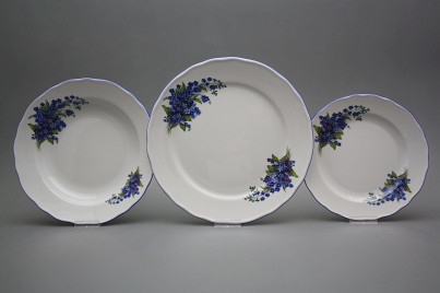 Plate set Rokoko Forget-me-not 18-piece DAL č.1