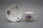 Coffee cup 0,18l and saucer Ofelia Violets FL č.2