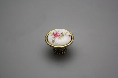 Rustic knobs Bohemia 35mm Pink roses č.1