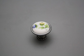 Rustic knobs Bohemia 35mm Meissen bouquet FV