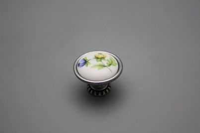 Rustic knobs Bohemia 35mm Meissen bouquet FV č.1