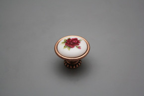 Rustic knobs Bohemia 35mm Elizabeth rose Red CU