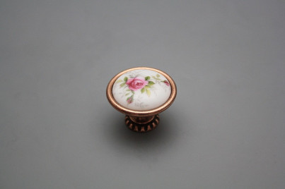 Rustic knobs Bohemia 35mm Pink roses CU č.1