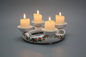 Advent candlestick Christmas holly BB