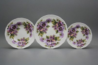 Plate set Ofelia Pansy 12-piece CvBB č.1