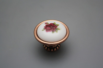 Rustic knobs Bohemia 40mm Elizabeth rose Red CU č.1