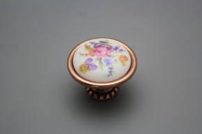 Rustic knobs Bohemia 40mm Bouquet with irises CU