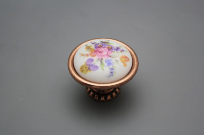 Rustic knobs Bohemia 40mm Bouquet with irises CU č.1