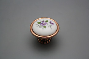 Rustic knobs Bohemia 40mm Scatter Violets CU