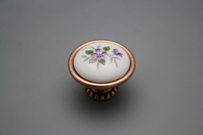 Rustic knobs Bohemia 40mm Scatter Violets CU č.1