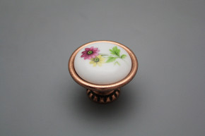 Rustic knobs Bohemia 40mm Meissen bouquet CU