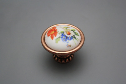 Rustic knobs Bohemia 40mm Field flowers CU č.1