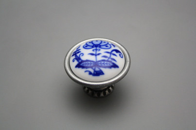 Rustic knobs Bohemia 40mm Blue Onion Leaf FV č.1