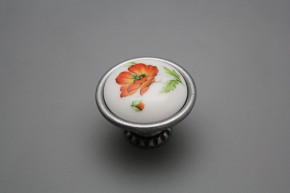 Rustic knobs Bohemia 40mm Meissen bouquet FV