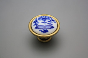 Rustic knobs 40mm Blue Onion Leaf