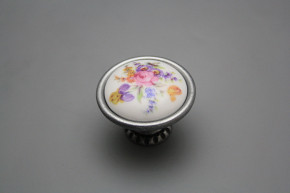 Rustic knobs Bohemia 40mm Bouquet with irises FV