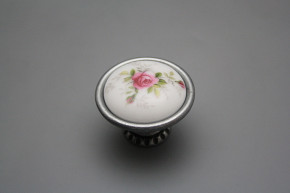 Rustic knobs Bohemia 40mm Pink roses FV