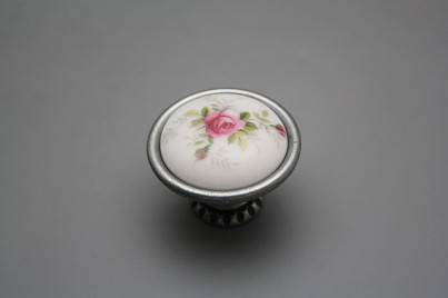 Rustic knobs Bohemia 40mm Pink roses FV č.1