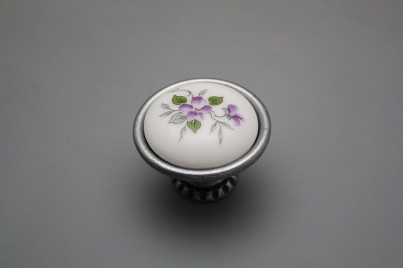 Rustic knobs Bohemia 40mm Scatter Violets FV č.1