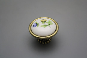 Rustic knobs Bohemia 40mm Meissen bouquet