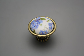 Rustic knobs Bohemia 40mm Forget-me-not Chintz