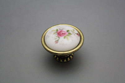 Rustic knobs Bohemia 40mm Pink roses č.1