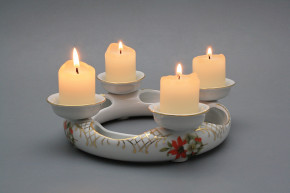 Advent candlestick Poinsettia GL Lux