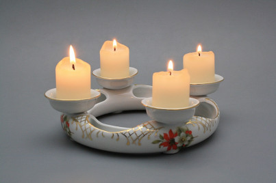 Advent candlestick Poinsettia GL Lux č.1