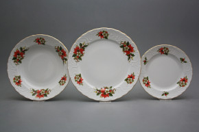 Plate set Opera Poinsettia 18-piece AGL