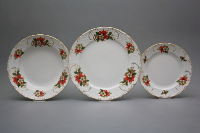 Plate set Opera Poinsettia 12-piece AGL Lux č.1