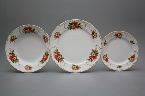 Plate set Opera Poinsettia 24-piece AGL Lux