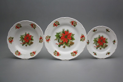 Plate set Ofelia Poinsettia 18-piece FBB č.1