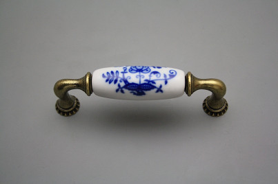 Rustic handles Bohemia 96mm Blue Onion Leaf č.1