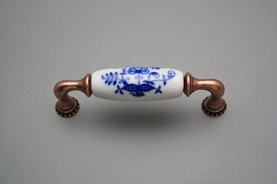 Rustic handles Bohemia 96mm Blue Onion Leaf CU č.1