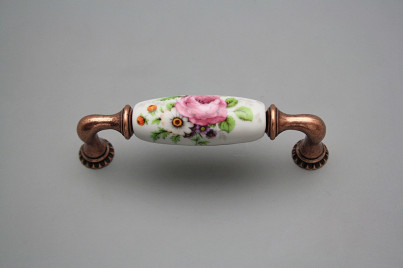 Rustic handles Bohemia 96mm Meissen bouquet CU č.1