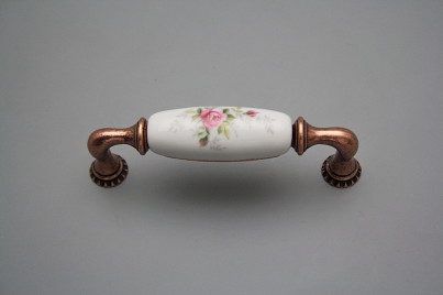 Rustic handles Bohemia 96mm Pink roses CU č.1