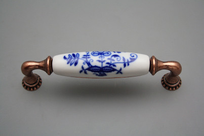 Rustic handles Bohemia 128mm Blue Onion Leaf CU č.1