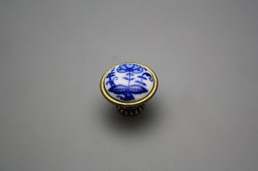 Rustic knobs Bohemia 35mm Blue Onion Leaf