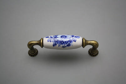 Rustic handles Bohemia 96mm Blue Floral č.1