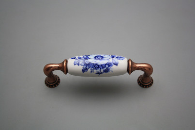 Rustic handles Bohemia 96mm Blue Floral CU č.1