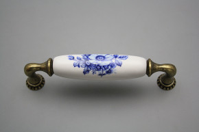 Rustic handles Bohemia 128mm Blue Floral