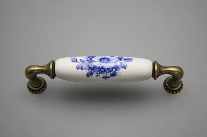 Rustic handles Bohemia 128mm Blue Floral č.1