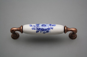 Rustic handles Bohemia 128mm Blue Floral CU