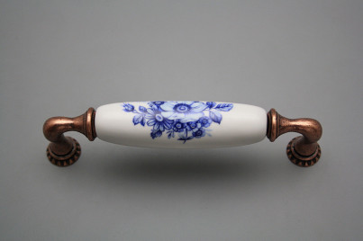 Rustic handles Bohemia 128mm Blue Floral CU č.1