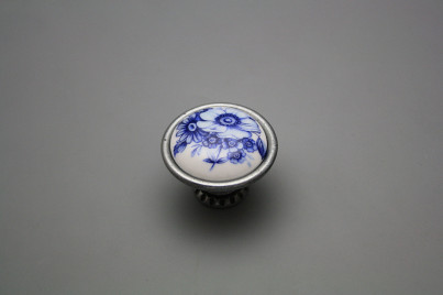 Rustic knobs Bohemia 40mm Blue Floral FV č.1